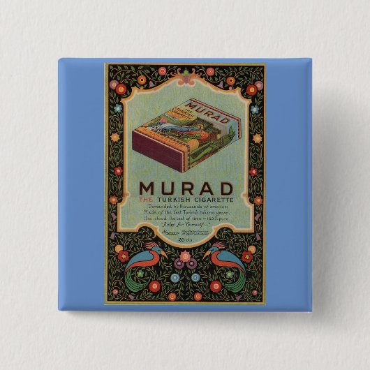 Murad Cigaretten Vierkante Button 5,1 Cm (Voorkant)
