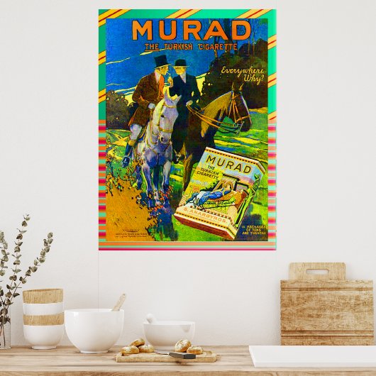 Murad sigaretten 1910 De Turkse Sigarette Poster (Keuken)