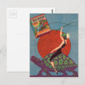 Murad sigarettendame rijder reuzenschildpad briefkaart (Voorkant / Achterkant)