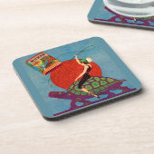 Murad sigarettendame rijder reuzenschildpad drankjes onderzetter (Linkerzijde)