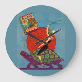 Murad sigarettendame rijder reuzenschildpad grote klok (Voorkant)