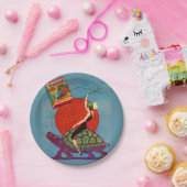 Murad sigarettendame rijder reuzenschildpad papieren bordje (Feest)