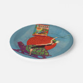 Murad sigarettendame rijder reuzenschildpad papieren bordje (Gekanteld)