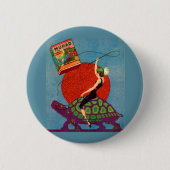 Murad sigarettendame rijder reuzenschildpad ronde button 5,7 cm (Voorkant)