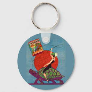 Murad sigarettendame rijder reuzenschildpad sleutelhanger