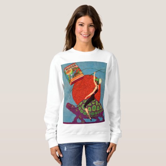 Murad sigarettendame rijder reuzenschildpad trui (Voorkant volledig)