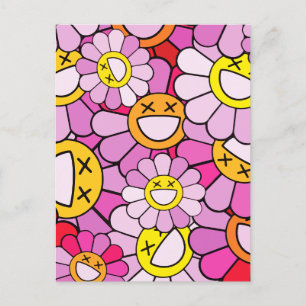 Murakami bloemen feestdagenkaart