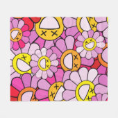 Murakami bloemen fleece deken (Voorkant (Horizontaal))
