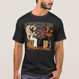 Mural of angels and devils t-shirt