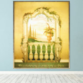 Mural van het mediterrane Uitzicht Canvas Afdruk (Insitu (Houten vloer))