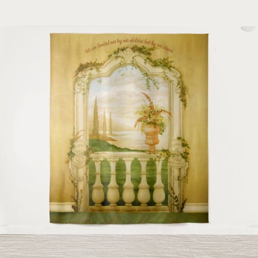 Mural van het mediterrane Uitzicht Wandkleed (Voorkant)