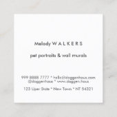 Mural wall painter  vierkante visitekaartje (Achterkant)