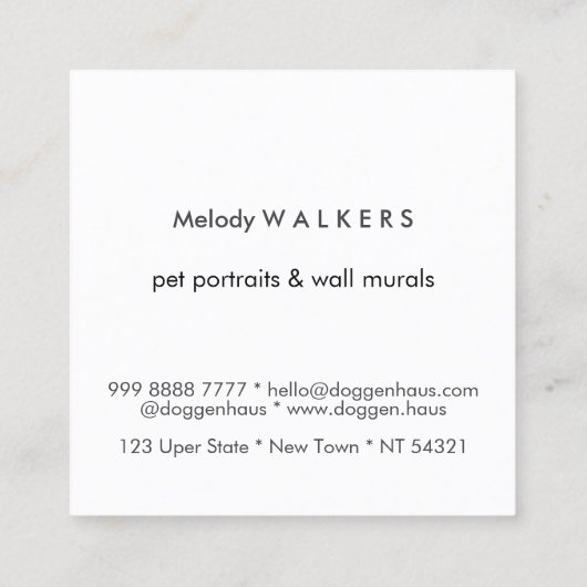 Mural wall painter vierkante visitekaartje (Achterkant)