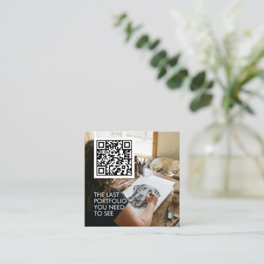 Mural wall painter  vierkante visitekaartje (Staand voorkant)