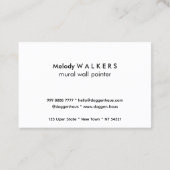 Mural wall painter  visitekaartje (Achterkant)