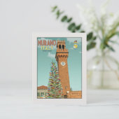 Murano Camapnile en Glass Tree Briefkaart (Staand voorkant)