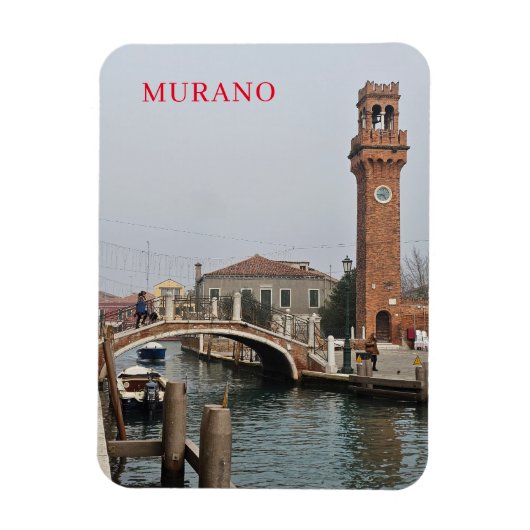 Murano Clock Tower uitzicht koelkastmagneet Magneet (Verticaal)
