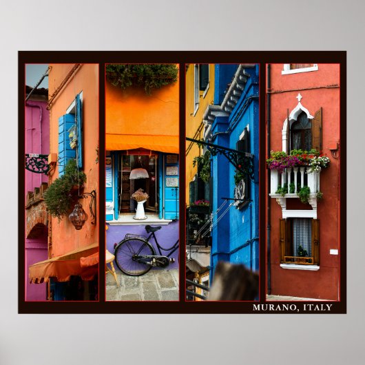 Murano, Italië 4 Aangepast fotocollage Poster (Voorkant)
