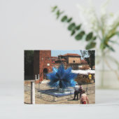 Murano, Italië Kloktoren en Glasbeeldhouwwerk Briefkaart (Staand voorkant)