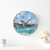 Murano Lighthouse, Venetië, Italië. Grote Klok (Huis)