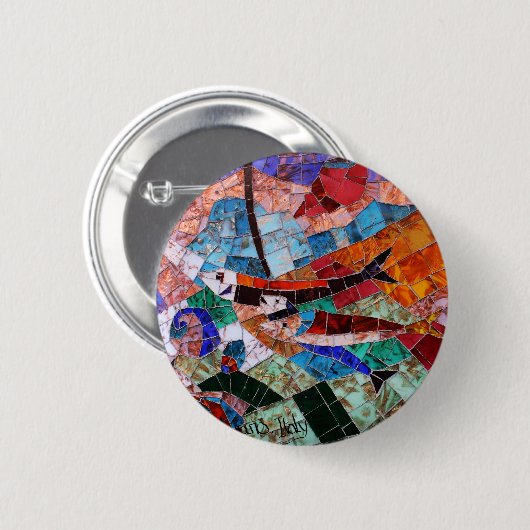 Murano Mosaic Ronde Button 5,7 Cm (Voorkant /achterkant)