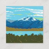 Murchison Mountains in het Fiordland National Park Informatiekaartje (Voorkant)