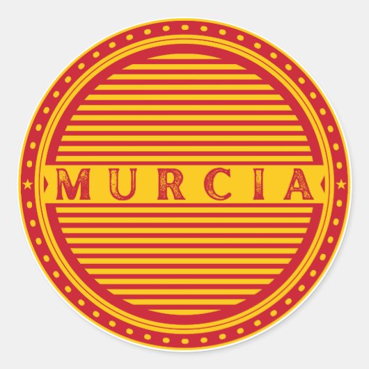 Murcia City Pride Emblem – Spanish Identity Ronde Sticker (Voorkant)