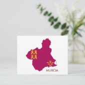 Murcia-kaart/vlag Briefkaart (Staand voorkant)