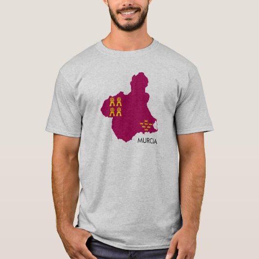Murcia-kaart/vlag T-shirt (Voorkant)