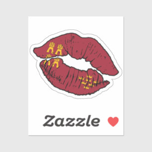 Murcia Murcia lippenstift liefde vlag Sticker