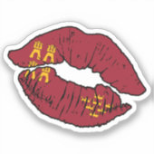 Murcia Murcia lippenstift liefde vlag Sticker (Voorkant)