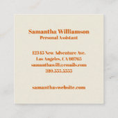 Murcia Retro Spaans Tegel Abstract Patroon Vierkante Visitekaartje (Achterkant)