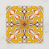 Murcia Retro Spaans Tegel Abstract Patroon Vierkante Visitekaartje (Voorkant)