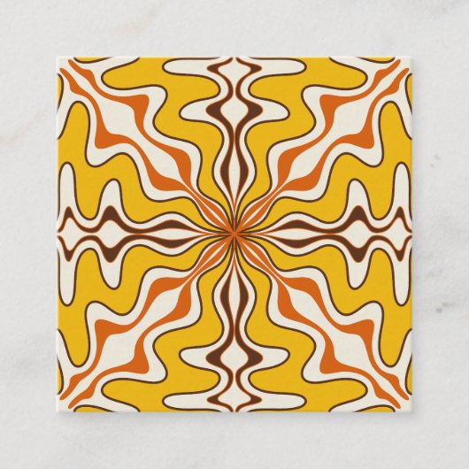 Murcia Retro Spaans Tegel Abstract Patroon Vierkante Visitekaartje (Voorkant)