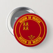 Murcia Round Emblem Ronde Button 7,6 Cm (Voorkant /achterkant)