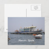 Murcia, Spanje boot op het water Briefkaart (Voorkant / Achterkant)
