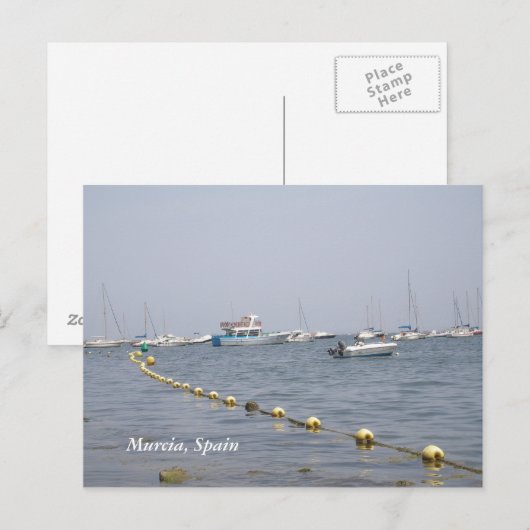 Murcia, Spanje boten in de haven Briefkaart (Voorkant / Achterkant)