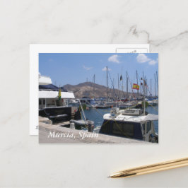 Murcia, Spanje boten in de jachthaven Briefkaart
