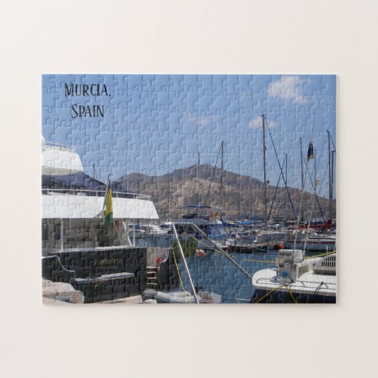Murcia Spanje boten op het water Legpuzzel (Horizontaal)