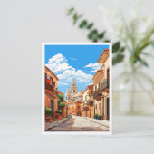 Murcia Spanje Kunst Vintage Reizen Illustratie Briefkaart (Staand voorkant)