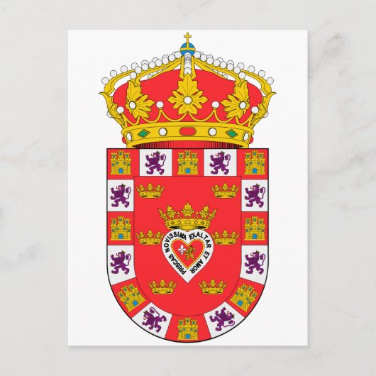 Murcia (Spanje) Wapenmunt Briefkaart (Voorkant)