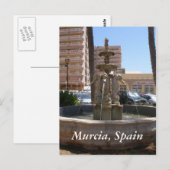 Murcia, Spanje zeehondenfontein Briefkaart (Voorkant / Achterkant)