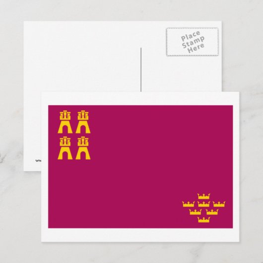 Murcia vlag briefkaart (Voorkant / Achterkant)
