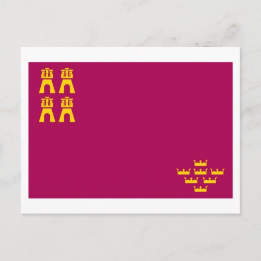 Murcia vlag briefkaart (Voorkant)