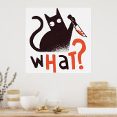 Murder Cat Funny Poster (Keuken)