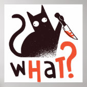 Murder Cat Funny Poster (Voorkant)