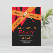 Murder Dinner Crime Scene Blood Halloween Kaart (Staand voorkant)