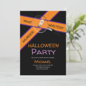 Murder Dinner Crime Tape Scene Halloween Birthday Kaart (Staand voorkant)