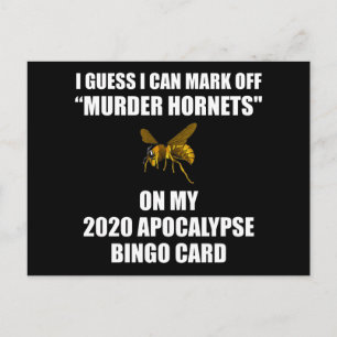 Murder Hornets 2020 Apocalypse Bingo Briefkaart