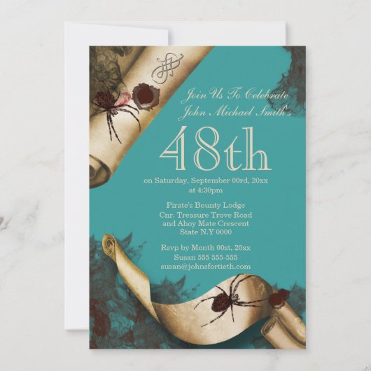 Murder mysterie-onderzoek blue whodunnit kaart (Voorkant)